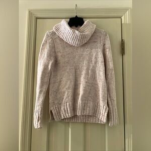 LOFT Womens Pink Speckled Sweater Size XS Cowl Neck Long Sleeve Pullover